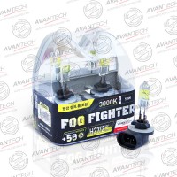 Лампа Avantech FOG FIGHTER H27/2 12V 50W (100W) 3000K (ярко-желтый свет) 2шт  AB3028