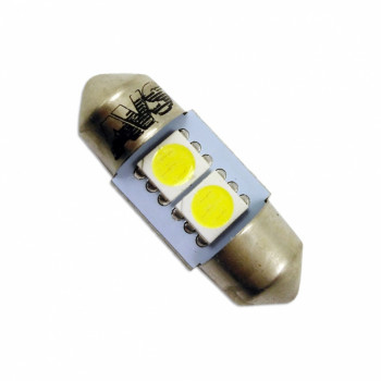 Светодиодная лампа T11 SV039 /белый/ (SV8,5) 2SMD 5050, 28 мм, блистер 2 шт 