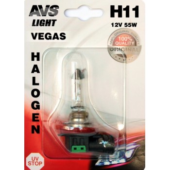 Лампа галогенная AVS Vegas в блистере H11 12V 55W 1шт. A78150S