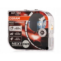 Лампа OSRAM H7 55W 12V Night Breaker Laser +150%  евробокс 2шт.   64210NLHCB