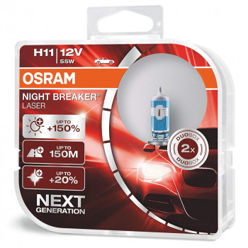 Галогенная лампа OSRAM  Night Breaker Laser H11 55W 12V 64211NL-HCB