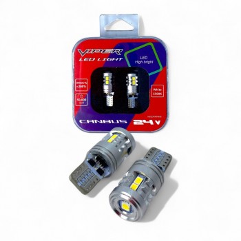 24V LED лампы Viper Т10 3020 6SMD+3030 1SMD Canbus 246S1S4050 24V LED лампы Viper Т10 3020 6SMD+3030 1SMD Canbus 246S1S4050