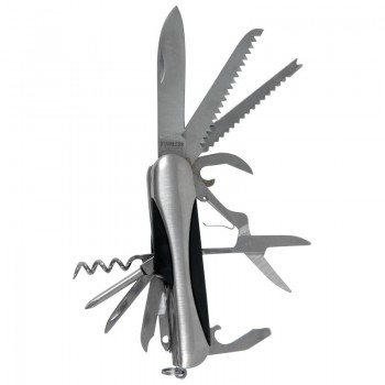 Многофункциональный нож MK-12, 12 функций, 17,5 см, нерж. сталь, чехол, блистер