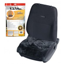 Накидка (подушка) из натурального меха на сиденье, цвет черный AFC-SH-04