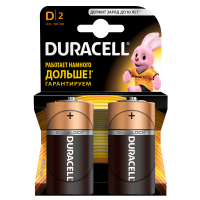 Батарейки DURACELL Basic D алкалиновые 1.5V LR20 2 шт. 81545439