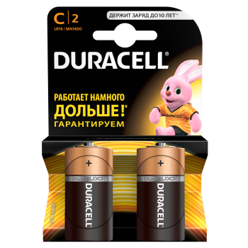 Батарейки DURACELL Basic C  алкалиновые 1.5V LR14 2 шт. 81545437