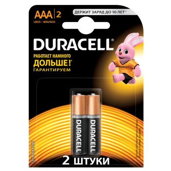 Батарейки DURACELL Basic AAA алкалиновые 1.5V LR03 2 шт. 81528141