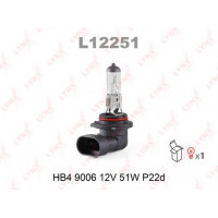 Лампа галогенная LYNX HB4  9006 12V51W  P22D L12251