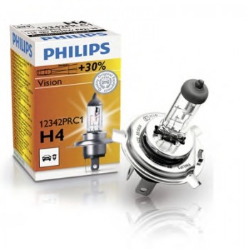 Лампа галогенная Philips  H4 (60/55W) P43t-38 12V   Premium +30%  12342PRC1