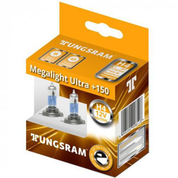 Автолампа Tungsram H4 12V 60/55W Megalight Ultra +150% 93088612