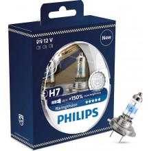 Лампа галогенная PHILIPS RacingVision +150% H7 12V 55W (PX26d), 2 шт.   12972RVS2