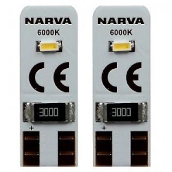 Лампа автомобильная NARVA W5W 12V 6000K 0.5W W2.19.5d 18001