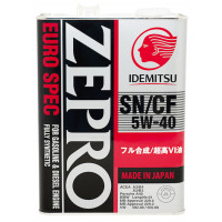 Масло моторное IDEMITSU Zepro EURO SPEC  5W-40, SN/CF  4л.  Япония