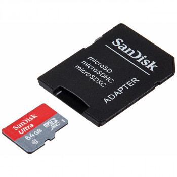 Карта памяти microSDXC 64GB SanDisk Ultra class 10 UHS-I 80 MBs