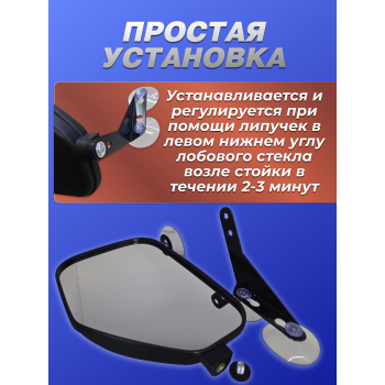 Зеркало обгона для праворульных авто Совиный глаз